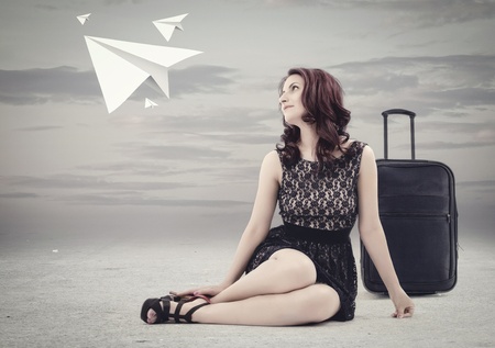 Concept illustrating the need for travelの写真素材