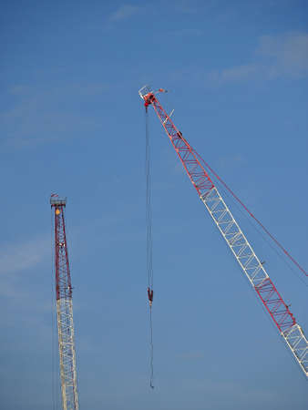 end part of construction crane in sunlightの写真素材