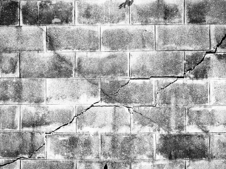 old wall fracture in black and white imageの写真素材