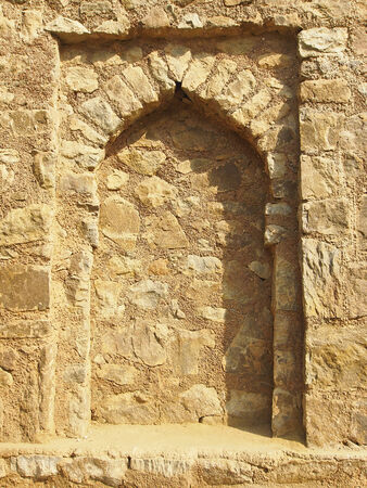 india style decoration of stone arch in sunlightの写真素材