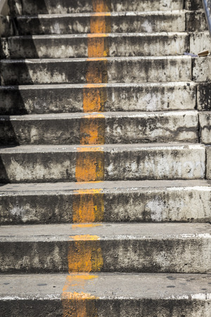 mulit-steps stair of public overpass in sunny dayの写真素材
