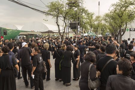 BANGKOK THAILAND - NOV 19 : massive of thai people in Sanam Luang area, while the funeral of king Bhumibol Adulyadej in Grand Palace on november, 19, 2016のeditorial素材