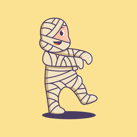Cute Mummy Halloween Cartoonのイラスト素材