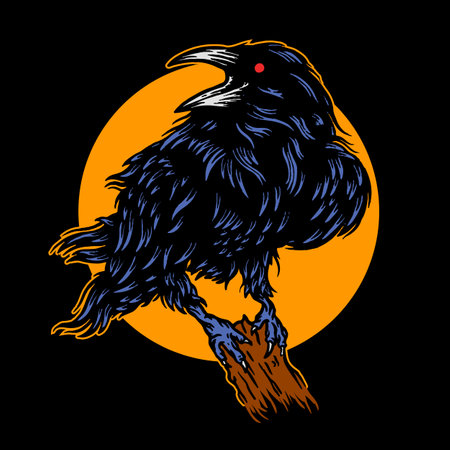 Dashing Crow vector illustrationのイラスト素材