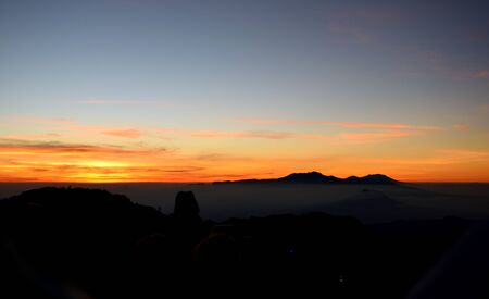 Bromo Tengger Semeru National Park at sunrise, Java island, Indonesiaの写真素材