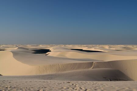 The dunes of the Lencois Maranhenses National Park, Brazil.の写真素材