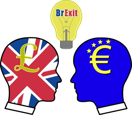 Concept vector illustration of BrExitのイラスト素材