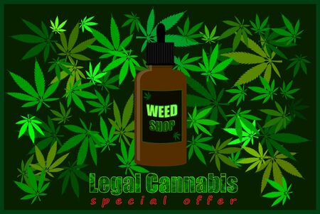 Vector illustration usable for the sale of legal weed products.のイラスト素材
