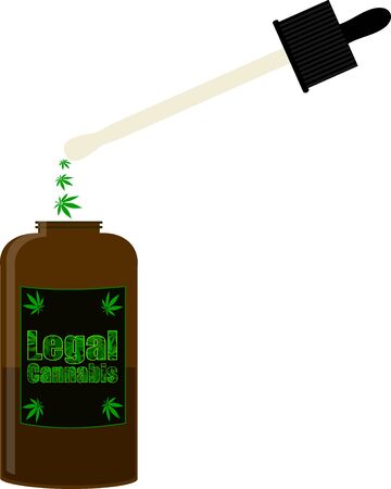 Vector illustration usable for the sale of legal weed products.のイラスト素材