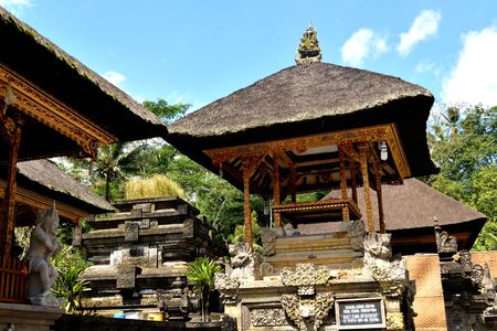 Closeup of a temple in the Tirta Empul complex, Baliの写真素材