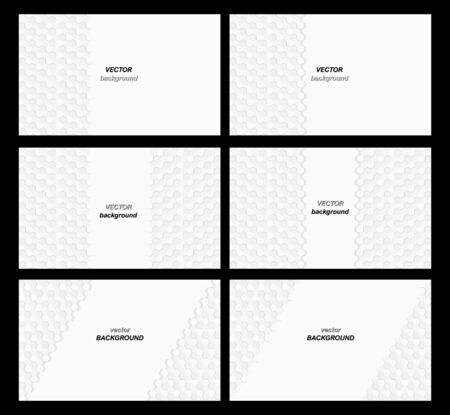 Vector illustration including a set of textured backgrounds consisting of monochrome cubes.のイラスト素材