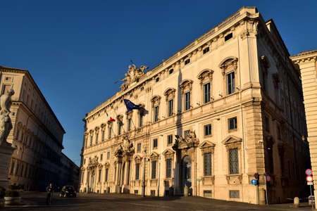 May 12th 2020, Rome, Italy: View of the Consulta Palace without tourists due to phase 2 of the...