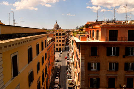 May 25th 2020, Rome, Italy: View of the Piazza di Spagna without tourists due to the phase 2 of lockdownのeditorial素材