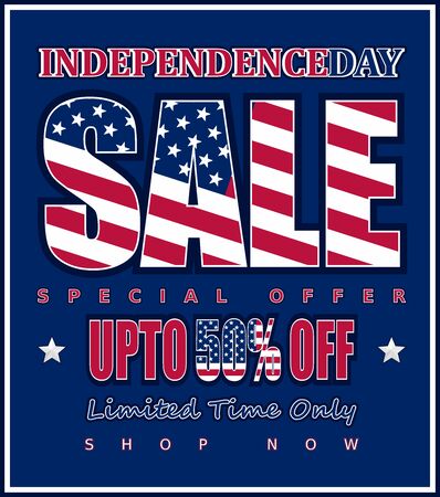 Independence Day Sale, up to 50% off: Vector for your business.のイラスト素材