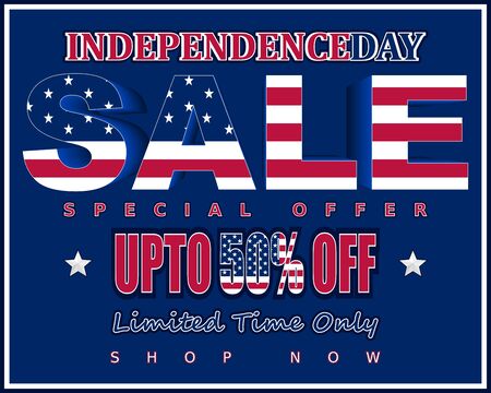 Independence Day Sale, up to 50% off: Vector for your business.のイラスト素材