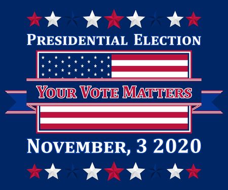 Vector illustration usable for the US Presidential Election 2020.
