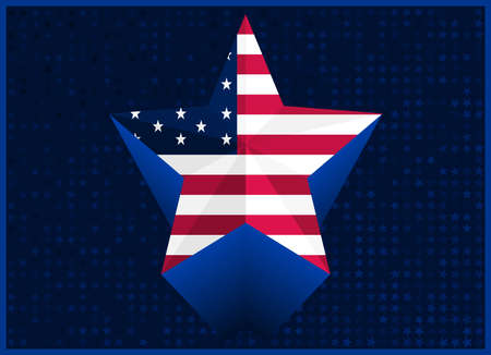 Vector US star flag. Perfect for any use.のイラスト素材