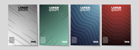 Set of modern abstract backgrounds for brochure design, flyer design, cover layout, business cards.のイラスト素材