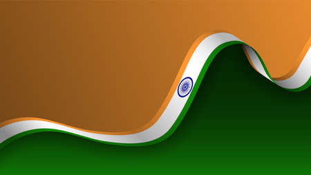 Vector Patriotic Background with Indian flag colors. An element of impact for the use you want to make of it.のイラスト素材