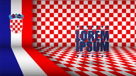 EPS10 Vector Patriotic Background with Croatia flag colors. An element of impact for the use you want to make of it.のイラスト素材