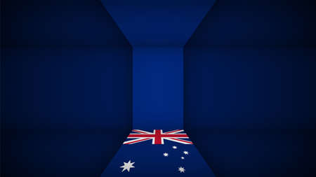 EPS10 Vector Patriotic background with Australia flag colors. An element of impact for the use you want to make of it.のイラスト素材