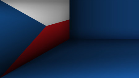 EPS10 Vector Patriotic background with CzechRepublic flag colors. An element of impact for the use you want to make of it.のイラスト素材