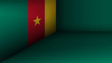 EPS10 Vector Patriotic background with Cameroon flag colors. An element of impact for the use you want to make of it.のイラスト素材