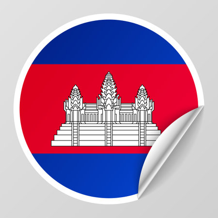 EPS10 Vector Patriotic background with Cambodia flag colors. An element of impact for the use you want to make of it.のイラスト素材