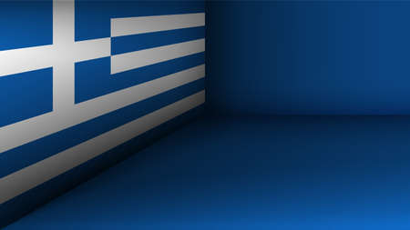 EPS10 Vector Patriotic background with Greece flag colors. An element of impact for the use you want to make of it.のイラスト素材