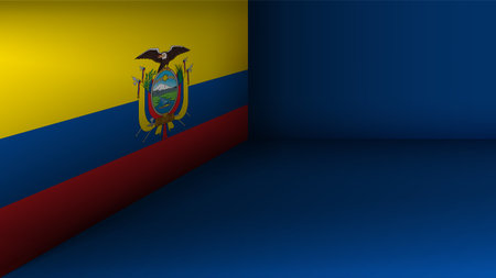 EPS10 Vector Patriotic background with Ecuador flag colors. An element of impact for the use you want to make of it.のイラスト素材