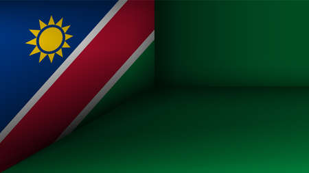 Patriotic background with Namibia flag colors. An element of impact for the use you want to make of it.のイラスト素材