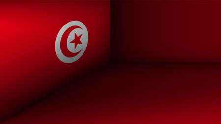 Patriotic background with Tunisia flag colors. An element of impact for the use you want to make of it.のイラスト素材