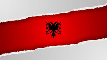 EPS10 Vector Patriotic background with Albania flag colors.のイラスト素材