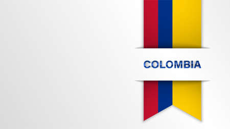 EPS10 Vector Patriotic background with Colombia flag colors. An element of impact for the use you want to make of it.のイラスト素材