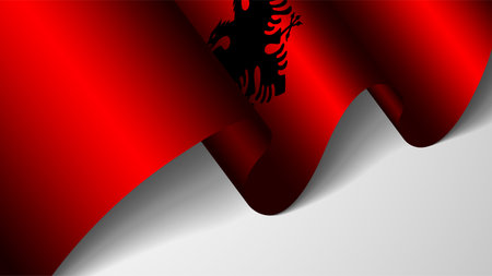 EPS10 Vector Patriotic background with flag of Albania. An element of impact for the use you want to make of it.のイラスト素材