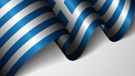 EPS10 Vector Patriotic background with flag of Greece. An element of impact for the use you want to make of it.のイラスト素材