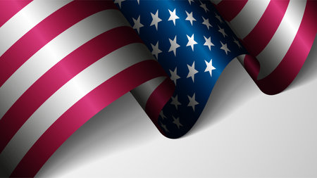 EPS10 Vector Patriotic background with flag of USA. An element of impact for the use you want to make of it.のイラスト素材