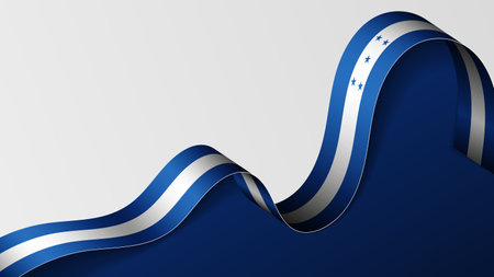 Honduras ribbon flag background. Element of impact for the use you want to make of it.のイラスト素材