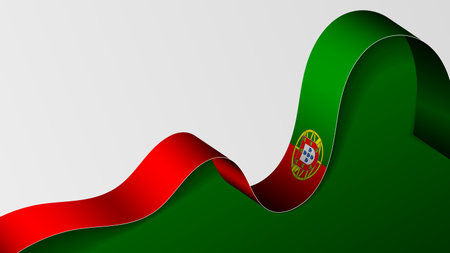 Portugal ribbon flag background. Element of impact for the use you want to make of it.のイラスト素材