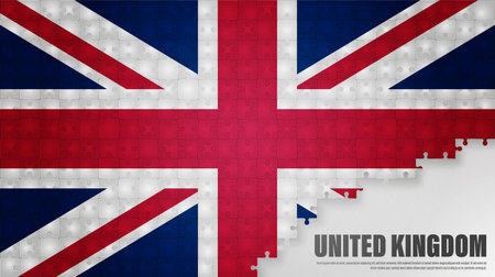England jigsaw flag background. Element of impact for the use you want to make of it.のイラスト素材