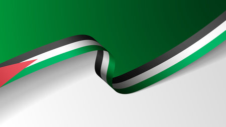 Patriotic background with Palestine flag colours. Perfect element for every use.のイラスト素材