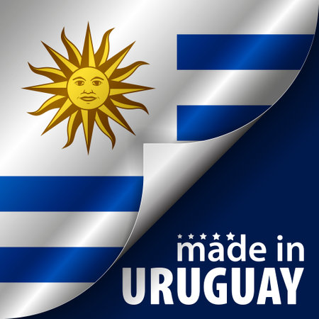 Made in Uruguay graphic and label. Element of impact for the use you want to make of it.のイラスト素材
