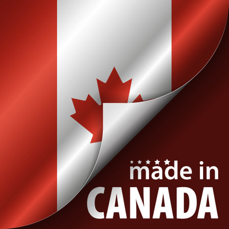 Made in Canada graphic and label. Element of impact for the use you want to make of it.のイラスト素材