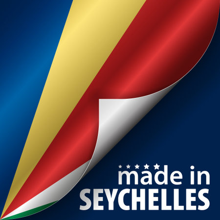 Made in Seychelles graphic and label. Element of impact for the use you want to make of it.のイラスト素材