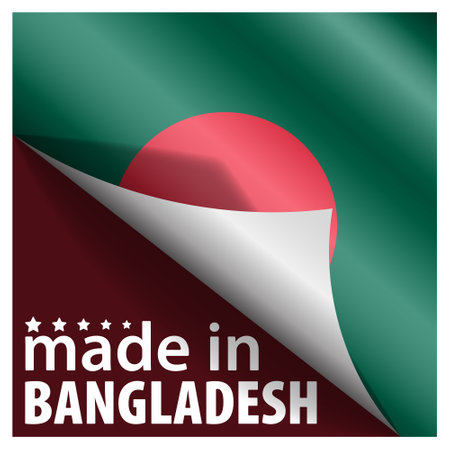 Made in Bangladesh graphic and label. Element of impact for the use you want to make of it.のイラスト素材