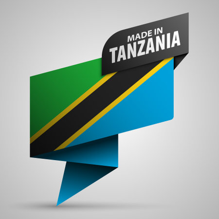 Made in Tanzania graphic and label. Element of impact for the use you want to make of it.のイラスト素材