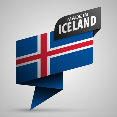 Made in Iceland graphic and label. Element of impact for the use you want to make of it.のイラスト素材