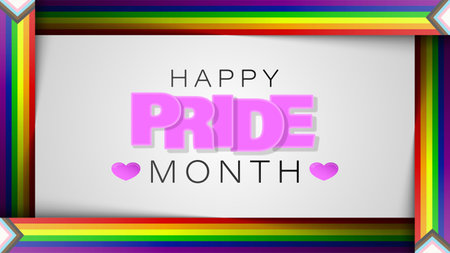 Background with LGBTQ inclusive pride flag. Perfect element also for Pride Month events. Tolerance and freedom concept.のイラスト素材
