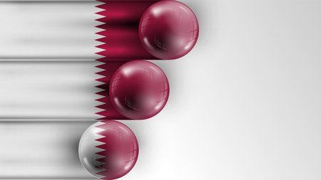 Background flag of Qatar graphic and label. Element of impact for the use you want to make of it.のイラスト素材