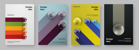 Amazing brochure cover set A4. Sphere effect. Perfect for any use.